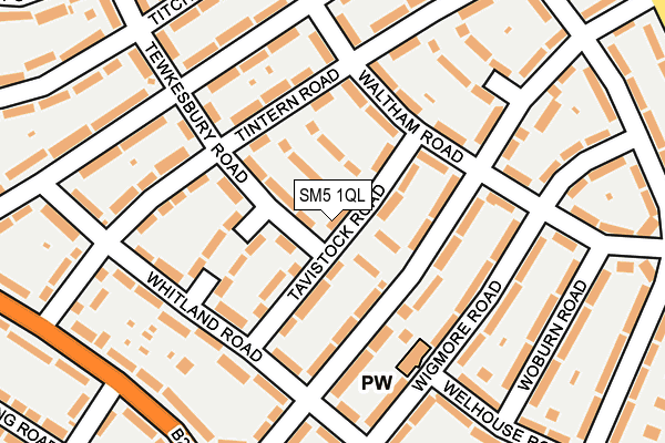 SM5 1QL map - OS OpenMap – Local (Ordnance Survey) SM5 1QL map - OS OpenMap – Local (Ordnance Survey)