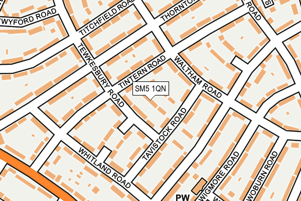 SM5 1QN map - OS OpenMap – Local (Ordnance Survey) SM5 1QN map - OS OpenMap – Local (Ordnance Survey)