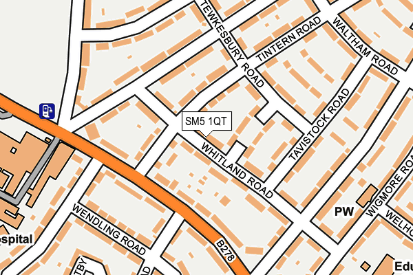 SM5 1QT map - OS OpenMap – Local (Ordnance Survey) SM5 1QT map - OS OpenMap – Local (Ordnance Survey)
