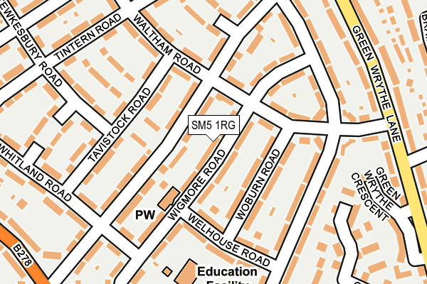 SM5 1RG map - OS OpenMap – Local (Ordnance Survey) SM5 1RG map - OS OpenMap – Local (Ordnance Survey)