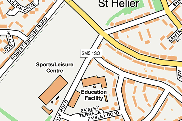 SM5 1SQ map - OS OpenMap – Local (Ordnance Survey) SM5 1SQ map - OS OpenMap – Local (Ordnance Survey)