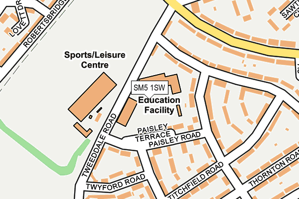 SM5 1SW map - OS OpenMap – Local (Ordnance Survey) SM5 1SW map - OS OpenMap – Local (Ordnance Survey)