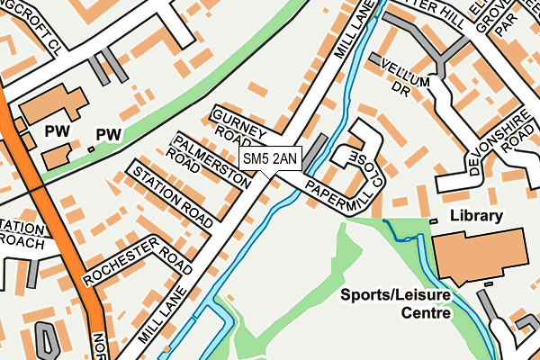 SM5 2AN map - OS OpenMap – Local (Ordnance Survey) SM5 2AN map - OS OpenMap – Local (Ordnance Survey)