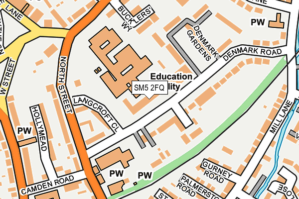 SM5 2FQ map - OS OpenMap – Local (Ordnance Survey) SM5 2FQ map - OS OpenMap – Local (Ordnance Survey)