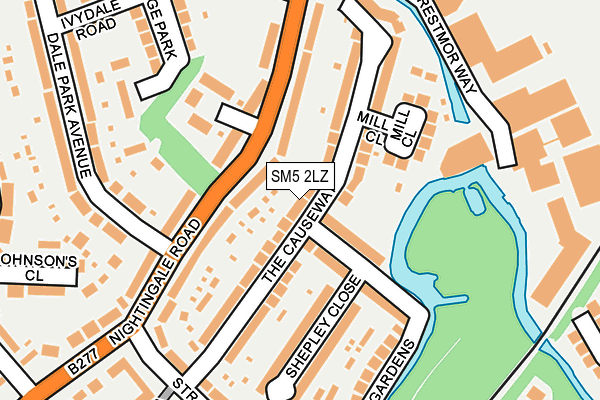 SM5 2LZ map - OS OpenMap – Local (Ordnance Survey) SM5 2LZ map - OS OpenMap – Local (Ordnance Survey)