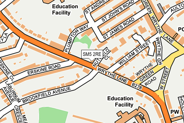 SM5 2RE map - OS OpenMap – Local (Ordnance Survey) SM5 2RE map - OS OpenMap – Local (Ordnance Survey)