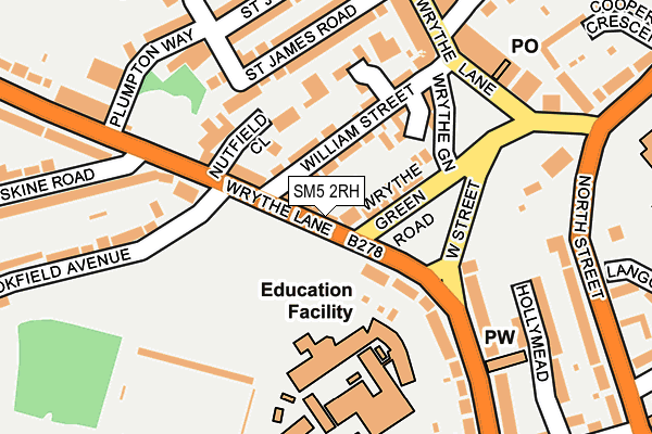 SM5 2RH map - OS OpenMap – Local (Ordnance Survey) SM5 2RH map - OS OpenMap – Local (Ordnance Survey)
