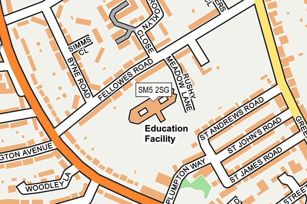 SM5 2SG map - OS OpenMap – Local (Ordnance Survey) SM5 2SG map - OS OpenMap – Local (Ordnance Survey)