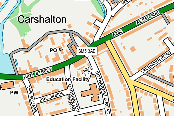SM5 3AE map - OS OpenMap – Local (Ordnance Survey) SM5 3AE map - OS OpenMap – Local (Ordnance Survey)