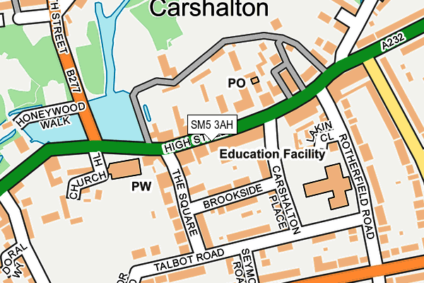 SM5 3AH map - OS OpenMap – Local (Ordnance Survey) SM5 3AH map - OS OpenMap – Local (Ordnance Survey)