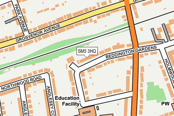 SM5 3HQ map - OS OpenMap – Local (Ordnance Survey) SM5 3HQ map - OS OpenMap – Local (Ordnance Survey)