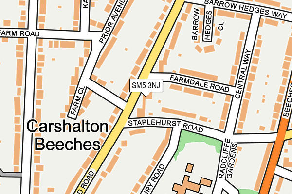 SM5 3NJ map - OS OpenMap – Local (Ordnance Survey) SM5 3NJ map - OS OpenMap – Local (Ordnance Survey)
