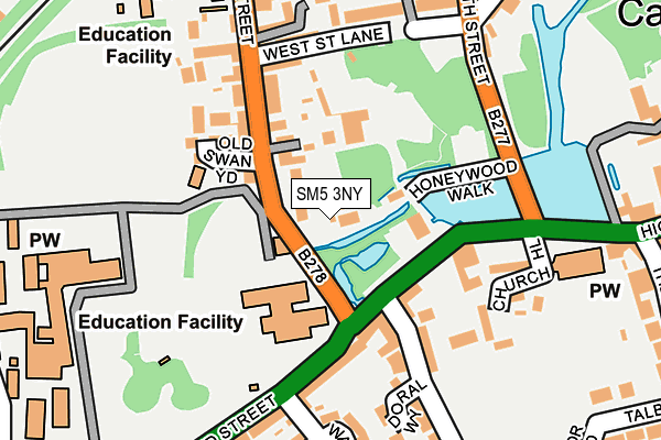 SM5 3NY map - OS OpenMap – Local (Ordnance Survey) SM5 3NY map - OS OpenMap – Local (Ordnance Survey)