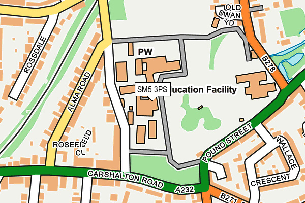 SM5 3PS map - OS OpenMap – Local (Ordnance Survey) SM5 3PS map - OS OpenMap – Local (Ordnance Survey)