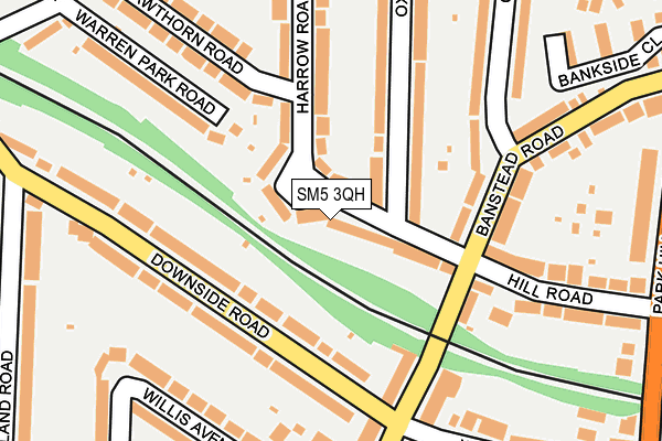 SM5 3QH map - OS OpenMap – Local (Ordnance Survey) SM5 3QH map - OS OpenMap – Local (Ordnance Survey)