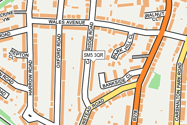 SM5 3QR map - OS OpenMap – Local (Ordnance Survey) SM5 3QR map - OS OpenMap – Local (Ordnance Survey)