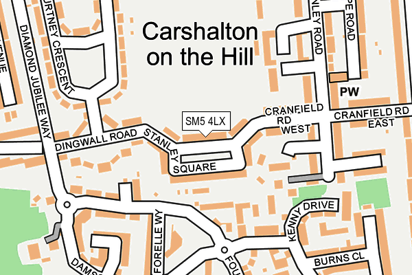 SM5 4LX map - OS OpenMap – Local (Ordnance Survey) SM5 4LX map - OS OpenMap – Local (Ordnance Survey)