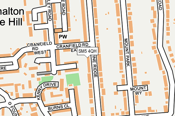 SM5 4QH map - OS OpenMap – Local (Ordnance Survey) SM5 4QH map - OS OpenMap – Local (Ordnance Survey)