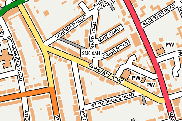 SM6 0AH map - OS OpenMap – Local (Ordnance Survey) SM6 0AH map - OS OpenMap – Local (Ordnance Survey)