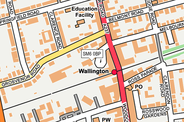 SM6 0BP map - OS OpenMap – Local (Ordnance Survey) SM6 0BP map - OS OpenMap – Local (Ordnance Survey)