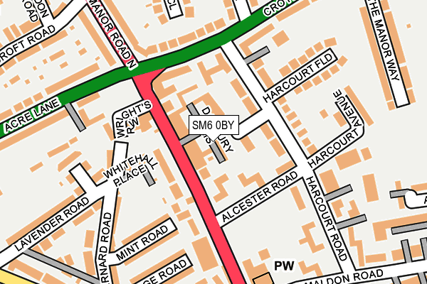 SM6 0BY map - OS OpenMap – Local (Ordnance Survey) SM6 0BY map - OS OpenMap – Local (Ordnance Survey)