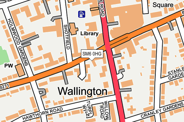 SM6 0HG map - OS OpenMap – Local (Ordnance Survey)