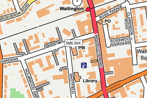 SM6 0HX map - OS OpenMap – Local (Ordnance Survey) SM6 0HX map - OS OpenMap – Local (Ordnance Survey)