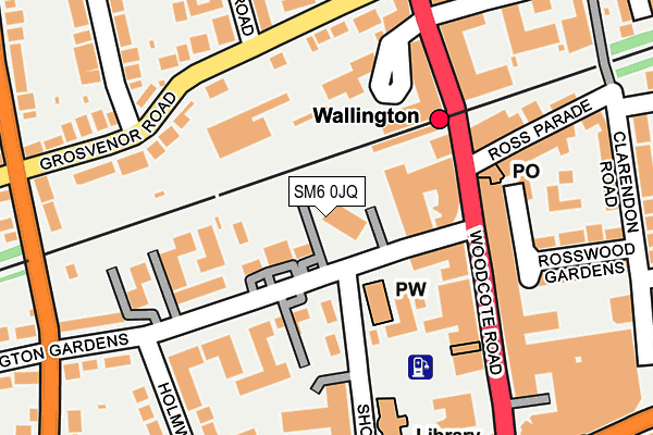 SM6 0JQ map - OS OpenMap – Local (Ordnance Survey) SM6 0JQ map - OS OpenMap – Local (Ordnance Survey)