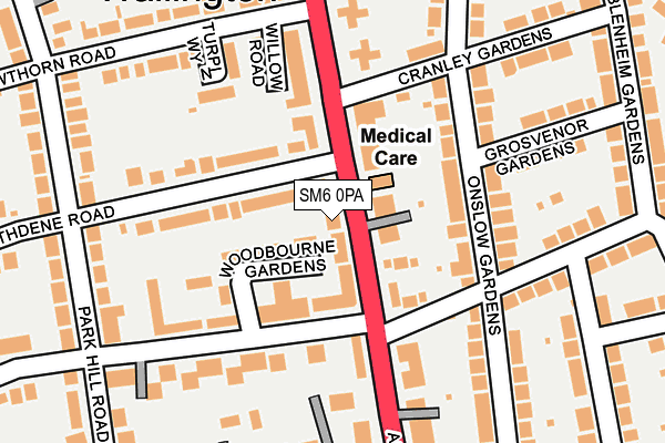 SM6 0PA map - OS OpenMap – Local (Ordnance Survey) SM6 0PA map - OS OpenMap – Local (Ordnance Survey)