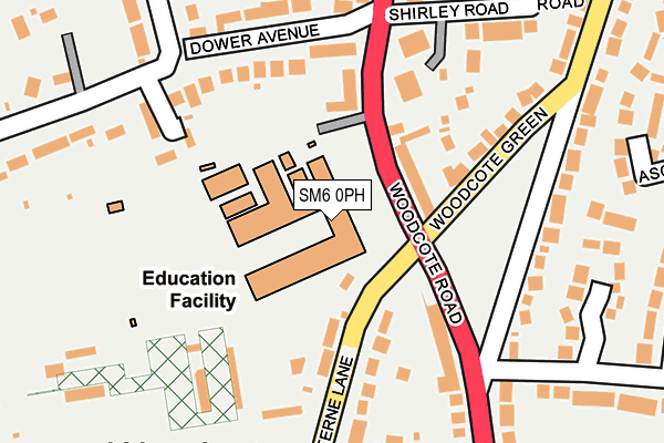 SM6 0PH map - OS OpenMap – Local (Ordnance Survey)