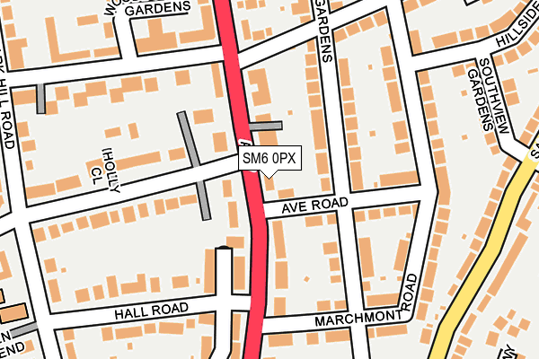SM6 0PX map - OS OpenMap – Local (Ordnance Survey) SM6 0PX map - OS OpenMap – Local (Ordnance Survey)