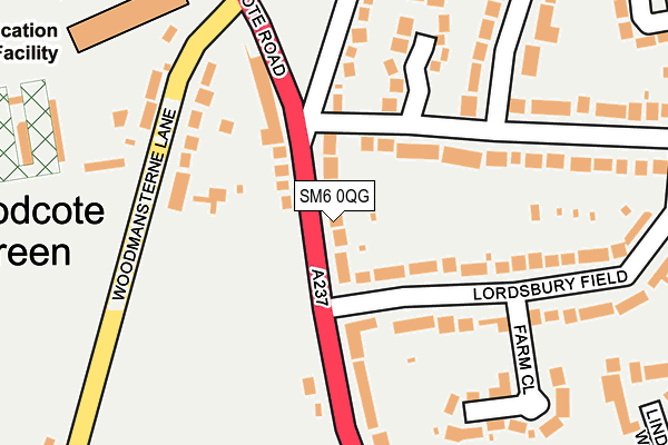 SM6 0QG map - OS OpenMap – Local (Ordnance Survey) SM6 0QG map - OS OpenMap – Local (Ordnance Survey)