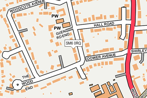 SM6 0RQ map - OS OpenMap – Local (Ordnance Survey) SM6 0RQ map - OS OpenMap – Local (Ordnance Survey)