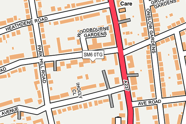 SM6 0TG map - OS OpenMap – Local (Ordnance Survey) SM6 0TG map - OS OpenMap – Local (Ordnance Survey)