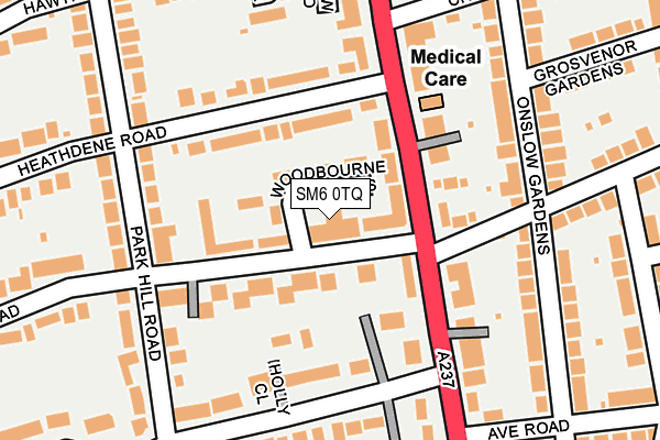 SM6 0TQ map - OS OpenMap – Local (Ordnance Survey) SM6 0TQ map - OS OpenMap – Local (Ordnance Survey)