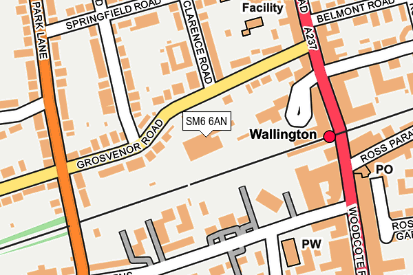 SM6 6AN map - OS OpenMap – Local (Ordnance Survey) SM6 6AN map - OS OpenMap – Local (Ordnance Survey)