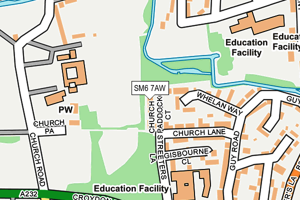 SM6 7AW map - OS OpenMap – Local (Ordnance Survey) SM6 7AW map - OS OpenMap – Local (Ordnance Survey)