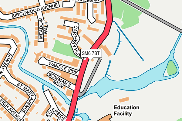 SM6 7BT map - OS OpenMap – Local (Ordnance Survey) SM6 7BT map - OS OpenMap – Local (Ordnance Survey)