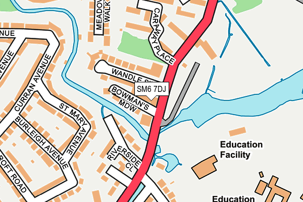 SM6 7DJ map - OS OpenMap – Local (Ordnance Survey) SM6 7DJ map - OS OpenMap – Local (Ordnance Survey)