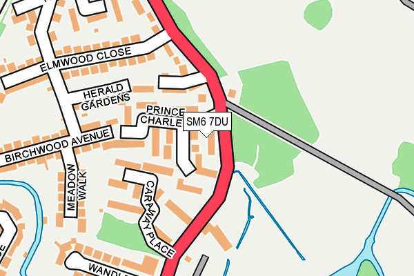 SM6 7DU map - OS OpenMap – Local (Ordnance Survey) SM6 7DU map - OS OpenMap – Local (Ordnance Survey)