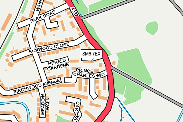 SM6 7EX map - OS OpenMap – Local (Ordnance Survey) SM6 7EX map - OS OpenMap – Local (Ordnance Survey)