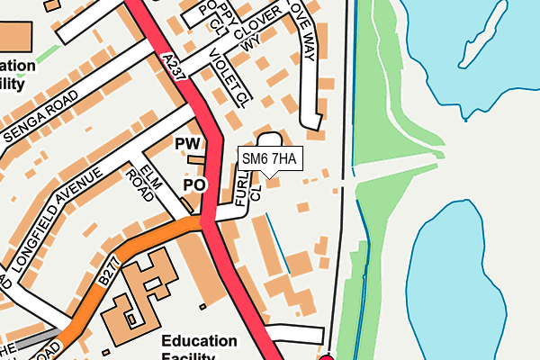 SM6 7HA map - OS OpenMap – Local (Ordnance Survey) SM6 7HA map - OS OpenMap – Local (Ordnance Survey)