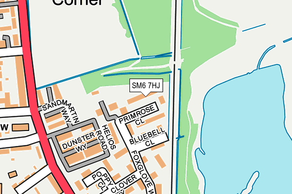 SM6 7HJ map - OS OpenMap – Local (Ordnance Survey) SM6 7HJ map - OS OpenMap – Local (Ordnance Survey)