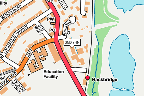 SM6 7HN map - OS OpenMap – Local (Ordnance Survey) SM6 7HN map - OS OpenMap – Local (Ordnance Survey)