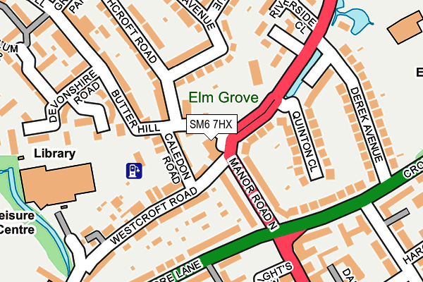 SM6 7HX map - OS OpenMap – Local (Ordnance Survey) SM6 7HX map - OS OpenMap – Local (Ordnance Survey)