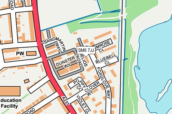 SM6 7JJ map - OS OpenMap – Local (Ordnance Survey) SM6 7JJ map - OS OpenMap – Local (Ordnance Survey)