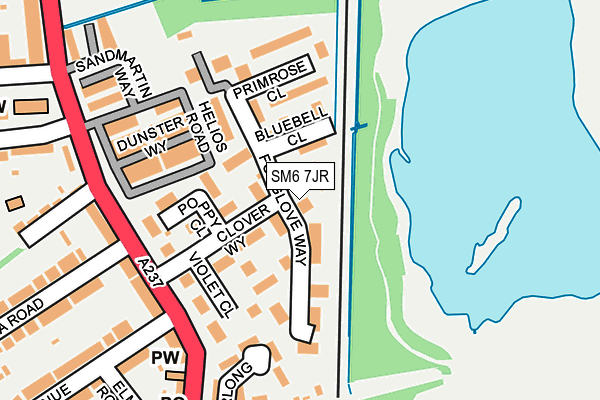 SM6 7JR map - OS OpenMap – Local (Ordnance Survey) SM6 7JR map - OS OpenMap – Local (Ordnance Survey)