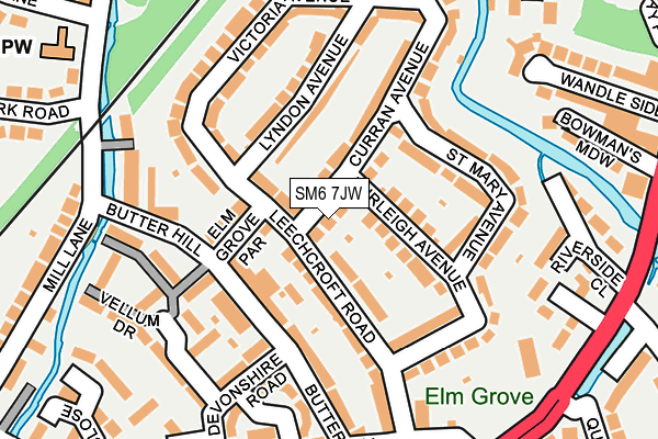 SM6 7JW map - OS OpenMap – Local (Ordnance Survey) SM6 7JW map - OS OpenMap – Local (Ordnance Survey)