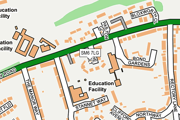 SM6 7LG map - OS OpenMap – Local (Ordnance Survey) SM6 7LG map - OS OpenMap – Local (Ordnance Survey)