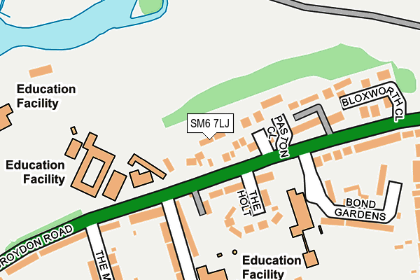 SM6 7LJ map - OS OpenMap – Local (Ordnance Survey) SM6 7LJ map - OS OpenMap – Local (Ordnance Survey)